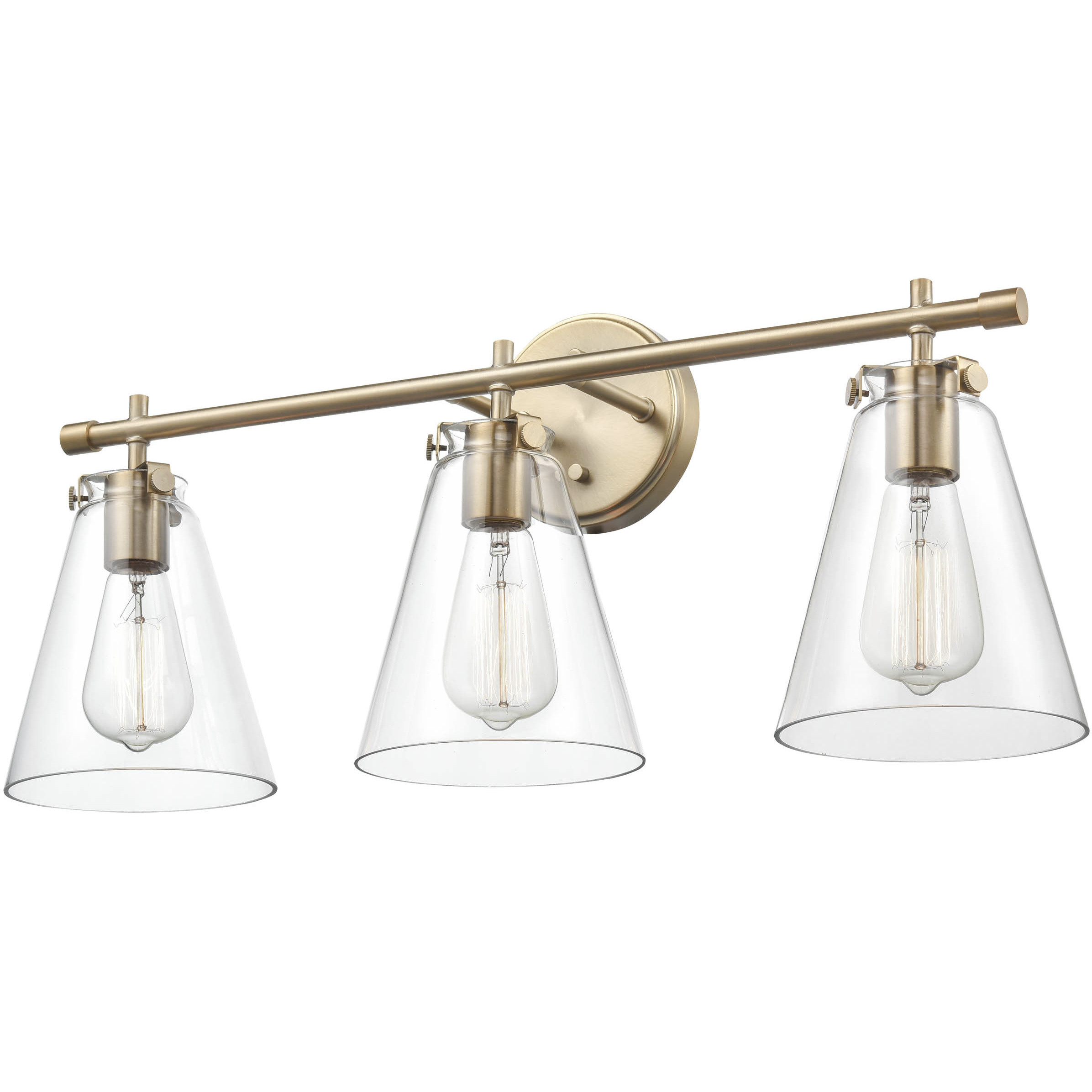 Aliza 3 Light 27 inch Modern Gold Bathroom Vanity Light Wall Light
